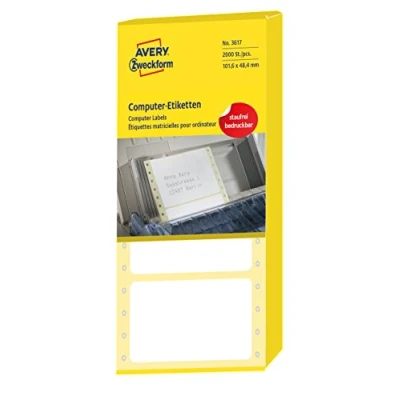 Afbeelding van Etiket avery zweck 3617 101.6 x 48.4 mm 1 baans 2000 st