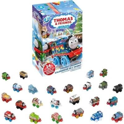 Afbeelding van Thomas &amp; Friends Adventskalender MINIS HRF89 Kerstcadeau met 24 modeltreinen en voertuigen voor kinderen