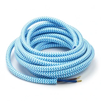 Afbeelding van Strijkijzersnoer Calex 3 meter (2 x 0.75 mm², Blauw/Wit gestreept)