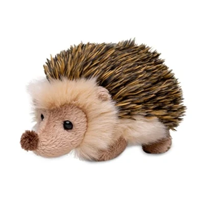 Afbeelding van Uni Toys Knuffeldier Egel zachte pluche stof bruin 12 cm dieren speelgoed