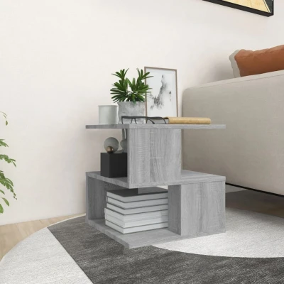 Afbeelding van Bijzettafel 40x40x40 cm bewerkt hout grijs sonoma eikenkleurig
