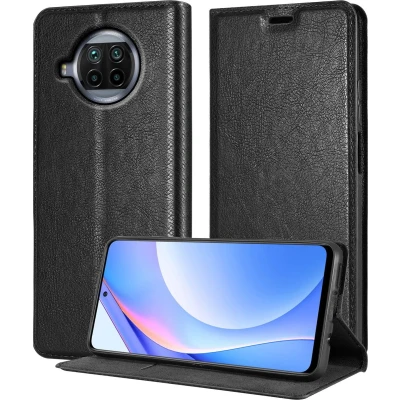Afbeelding van Cadorabo Hoesje geschikt voor Xiaomi Mi 10T LITE in ZWARTE NACHT Beschermhoes met magnetische sluiting, standfunctie en kaartvakje Book Case Cover Etui