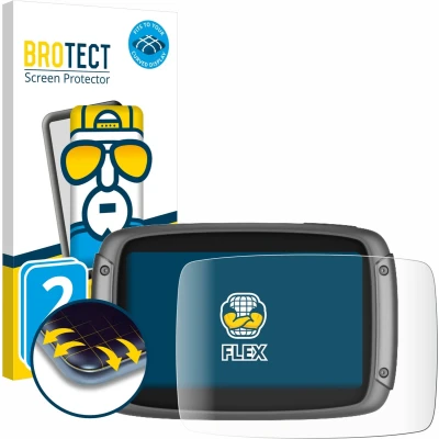 Afbeelding van BROTECT Screenprotector voor TomTom Rider 500 / 550 Folie Beschermfolie transparant volledig dekking (2 Stuks)