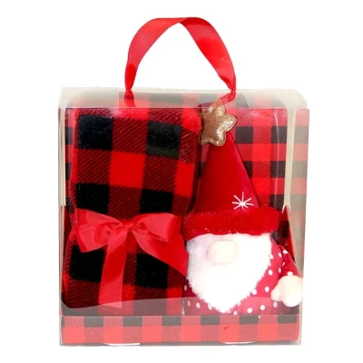 Afbeelding van Unique Living Giftbox Xmas Santa Red 90x75cm
