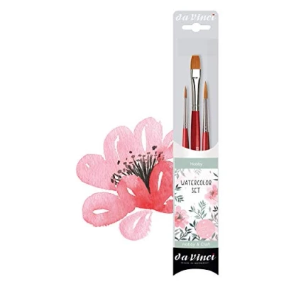 Afbeelding van da Vinci Watercolor Series 5389 CosmoTop Set van 3 synthetische letter en bloemenkwasten (serie 5580, 5880)