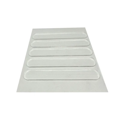 Afbeelding van Zelfklevende Stootdopjes Deurstoppers Deurbuffers 63x10x2mm Transparant 5 Stuks 8 / 35x10x2 mm