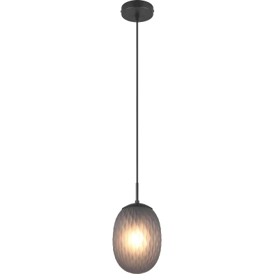 Afbeelding van TRIO FACETTE Hanglamp Zwart mat excl. 1x E27 4W