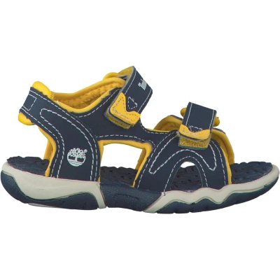 Afbeelding van Timberland Adventure Seeker 2 Strap Outdoorsandalen voor kinderen, Maat: 28, Navy/yellow Imitatieleer/ textiel