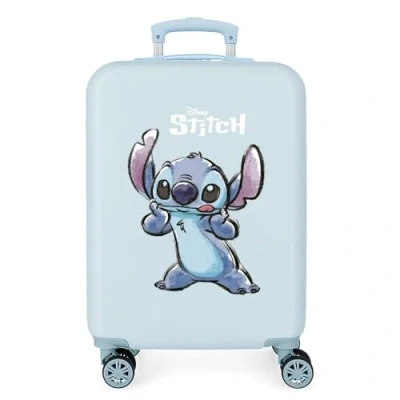 Afbeelding van Stitch ABS kinderkoffer meisjes 55 cm 4 w make a face
