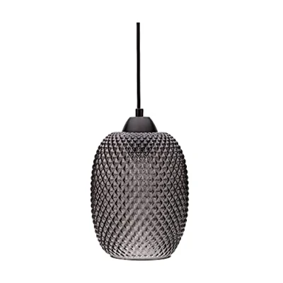 Afbeelding van Pauleen 48188 Gleaming Glamour hanglamp max. 20 W rookglas zwart metaal E27