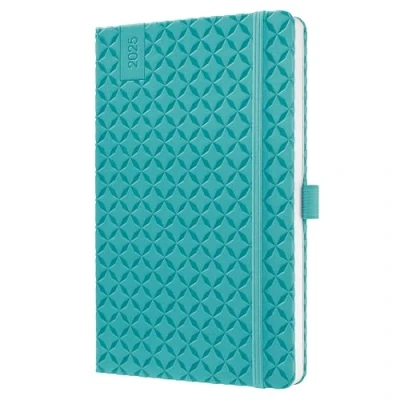 Afbeelding van Weekagenda Flair A5 2025 (NL/FR/EN/DU) Aqua Green Hardcover