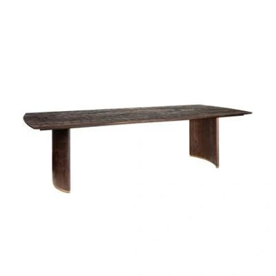 Afbeelding van PTMD Ostara Brown mango wood diningtable 280cm gold leg