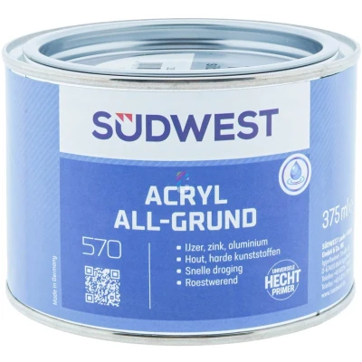 Afbeelding van Sudwest Acryl All Grund U51 Primer 375ML 7001 grijs Grondverf &amp;