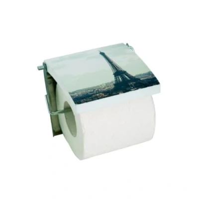 Image de MSV Porte papier de toilette Paris MDF, multicolore