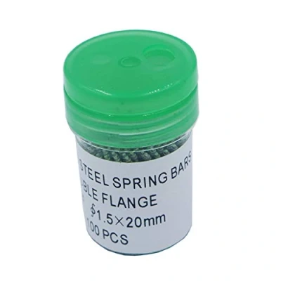 Afbeelding van Suammiitstrieadea 100 stuks veerpennen voor horlogebandjes 18 mm, zilver, Zilver 20 mm