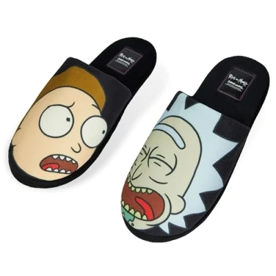 Afbeelding van Rick and Morty Herenpantoffels, Rigolo, grappige pantoffels, fantasie, grappig cadeau idee, maten 40 45, Veelzijdig te gebruiken.