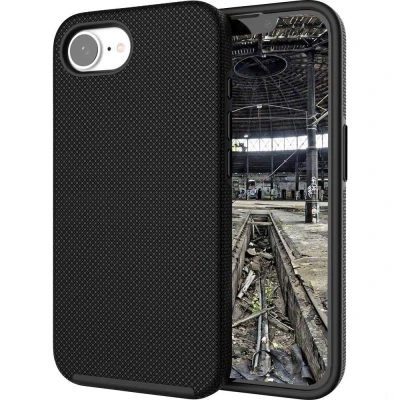 Afbeelding van JT Berlin Pankow Solid Backcover Apple iPhone 16e Zwart Inductieve lading, MagSafe compatible, Stootbestendig