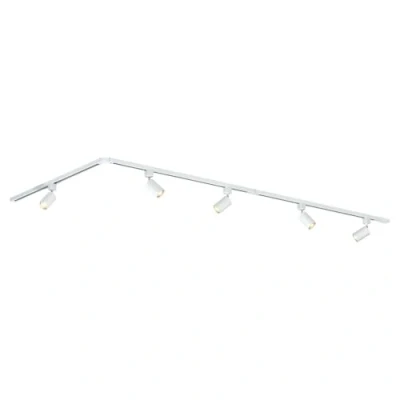 Afbeelding van Focus III 1 Fase Railverlichting GU10 300cm L vorm 5 spots Railsysteem Wit
