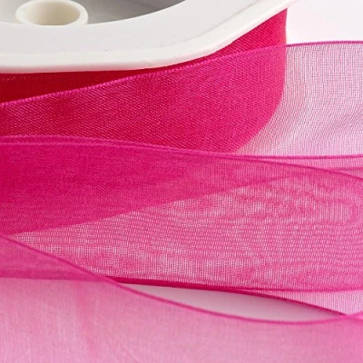 Afbeelding van Italian Options Organza lint 25 mm x 20 m, roze