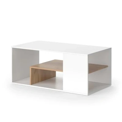 Afbeelding van Vicco EdgarSalontafel 110 x 59 cm Eik wit/goud