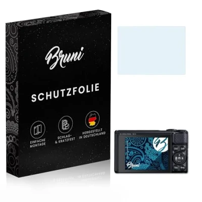 Afbeelding van Bruni Displaybeschermfolie compatibel met Canon PowerShot SX740 HS beschermfolie, kristalhelder, schermbescherming (2X)