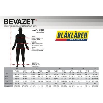 Afbeelding van Blaklader Bretelbroek High Vis 2603 1860 Geel/Marineblauw C62