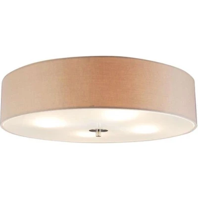 Afbeelding van QAZQA Landelijke plafondlamp beige 50 cm Drum