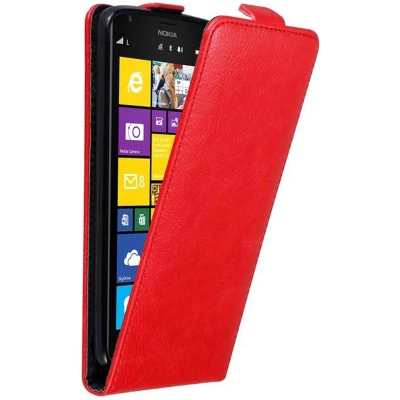 Afbeelding van Cadorabo Hoesje geschikt voor Nokia Lumia 1520 in APPEL ROOD Beschermhoes flip design Case Cover met magnetische sluiting