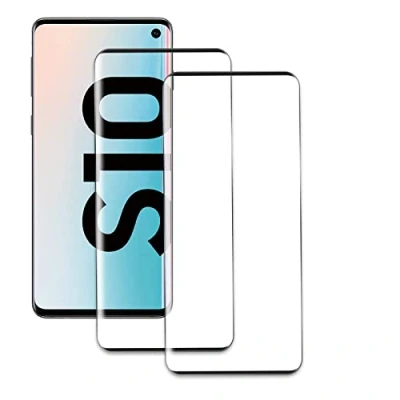 Afbeelding van 2 stuks displaybeschermfolie voor Samsung Galaxy S10, 9H hardheid, 3D gebogen rand, van gehard glas, krasbestendig, hoge transparantie