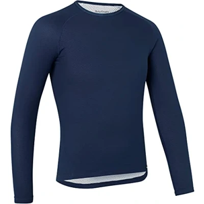 Afbeelding van GripGrab Ride Thermal Lange Mouw Winter Fiets Ondershirt Polygiene Base Layer Thermoshirt Navy Blauw Heren Maat XL