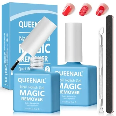 Afbeelding van 2 stuks nagellak voor nagellak, semi permanent, snel en veilig, het verwijderen van permanente in 3 5 minuten