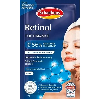 Afbeelding van Schaebens Tissuemask Retinol Cell Repair Booster, 2 Stuks