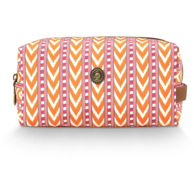 Afbeelding van Pip Studio Toilettas Coco Cosmetic Bag Medium Samba Stripe Orange