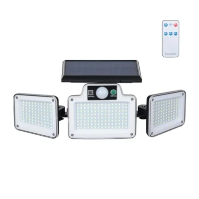 Image de GRIFEMA GD202 Lampe solaire extérieure avec capteur de mouvement, [280 LEDs/ 3 modes/ 2400 mAH], Spot extérieur télécommande, IP65 étanche pour jardin, garage