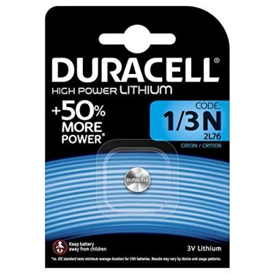 Afbeelding van Duracell DL1/3N Lithium fotobatterij 3V Zilver