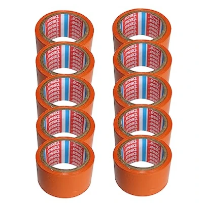 Afbeelding van tesa 10 stuks pvc winterreinigingstape 30 mm x 5 m met achterkant ter bescherming van gladde oppervlakken voor schilderwerk, pleisterwerk, reinigingswerkzaamheden