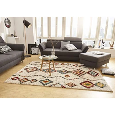 Afbeelding van Bohemian Vloerkleed Boho Geometric Crème 120x170 Cm