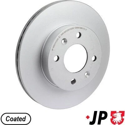 Afbeelding van JP GROUP 3563101200 Remschijf Vooras 241 19 4 Geventileerd Gecoat HYUNDAI: Getz