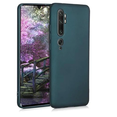 Afbeelding van kwmobile telefoonhoesje geschikt voor Xiaomi Mi Note 10 / Pro Hoesje smartphone Back cover in metallic petrol