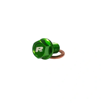 Afbeelding van RFX Magnetische afvoerbout (groen) [M10x15mmx1.25] KX65/85 01 23 KX125/250 96&gt;KXF250 04 20 KXF450 16 18 KX500