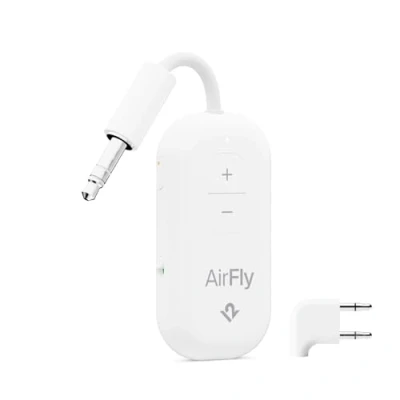 Afbeelding van Twelve South AirFly Pro 2 Deluxe Verbindt Bluetooth hoofdtelefoon met standaard hoofdtelefoonaansluiting Maakt gedeeld luisteren mogelijk Biedt meer dan 25 uur speeltijd