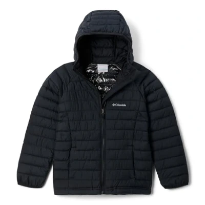 Afbeelding van Columbia Powder Lite 2 2090043 gewatteerde meisjesjas met capuchon, zwart