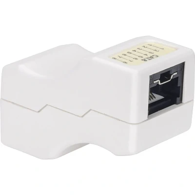 Afbeelding van Intellinet Abschließbare Cat6 Inline Kupplung UTP abschließbar weiß RJ45 inbouwmodule Keystone CAT 3, 4, 5, 5e, 6
