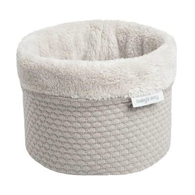 Afbeelding van Baby&#039;s Only Gebreide commodemandje Opbergmandje Commode organizer Babykamer accessoires Sky Urban Taupe