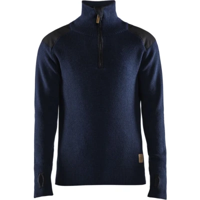 Afbeelding van Blaklader Wollen sweater 4630 1071 Donkerblauw/Donkergrijs XXL