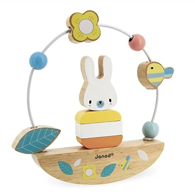 Image de Jouet en bois Janod Looping Basculo lapin pure