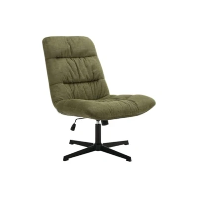 Afbeelding van Vente unique Draaifauteuil van groene gechineerde stof SELENDO L 68 cm x H 104 D 77