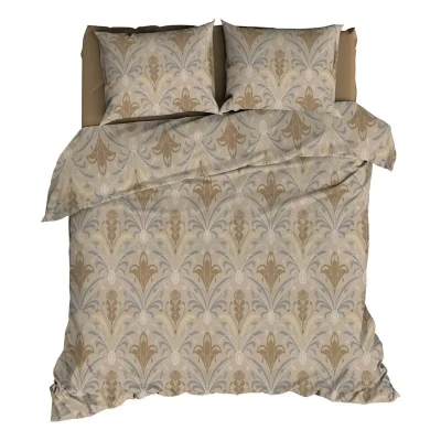 Afbeelding van Satin d&#039;Or Belgravia Dekbedovertrek Lits jumeaux 240x200/220 cm Beige/Grijs