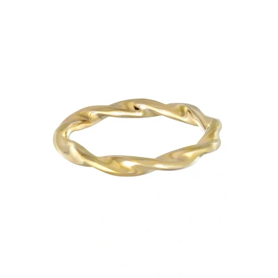 Afbeelding van Elli Twisted Ring goldcoloured, Dames, Maat: 58, Gold/coloured