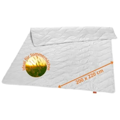 Afbeelding van sleepling 196355 Nature dekbed, wilde zijden zomerdekbed, dekbed met 100% zijde, overtrek katoen, Made in Germany, Ökotex, wasbaar op 40 graden, 200 x 220 cm, wit
